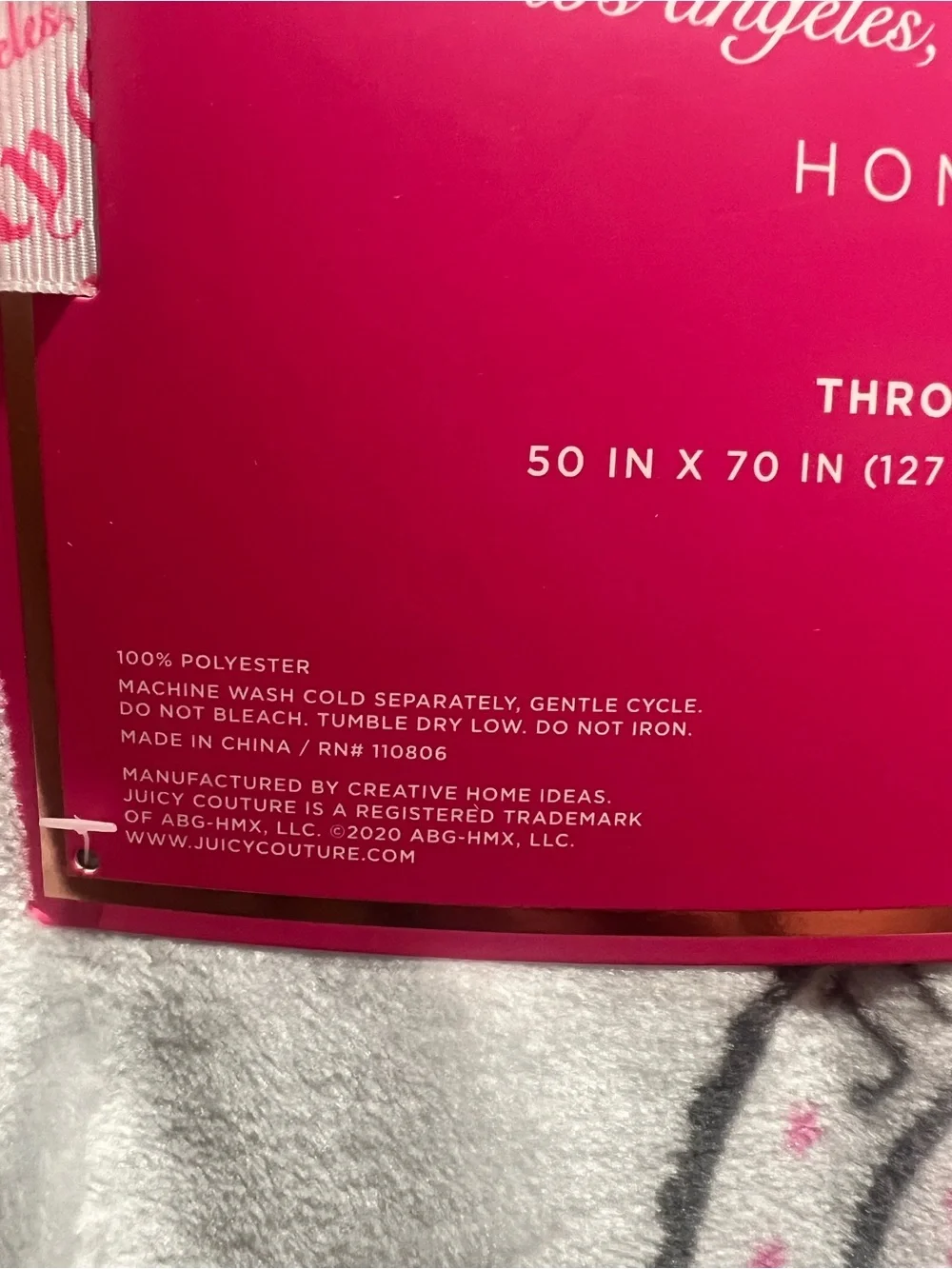 Juicy couture throw blanket‎